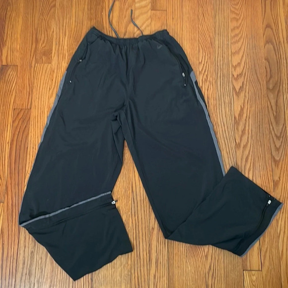 Nike Lightweight shell windpants track pants Y2k street wear black men small - Picture 1 of 9